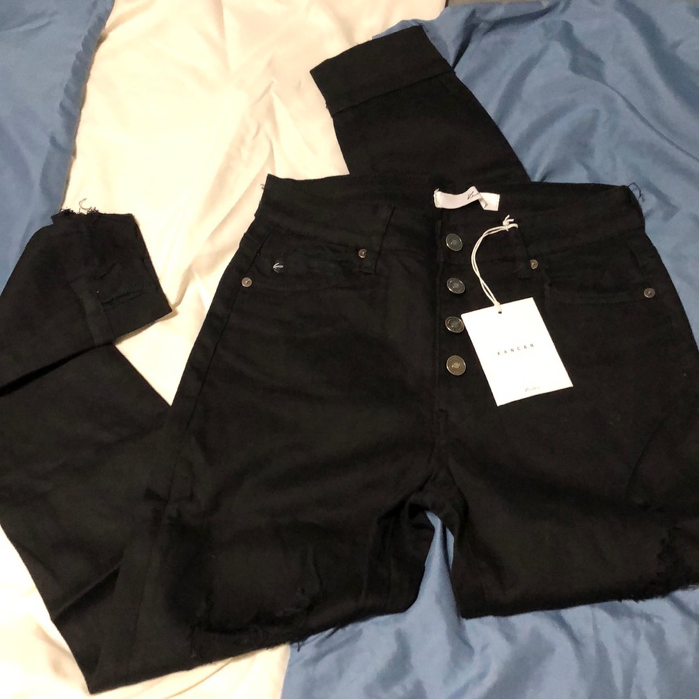 KanCan jeans, black, distressed